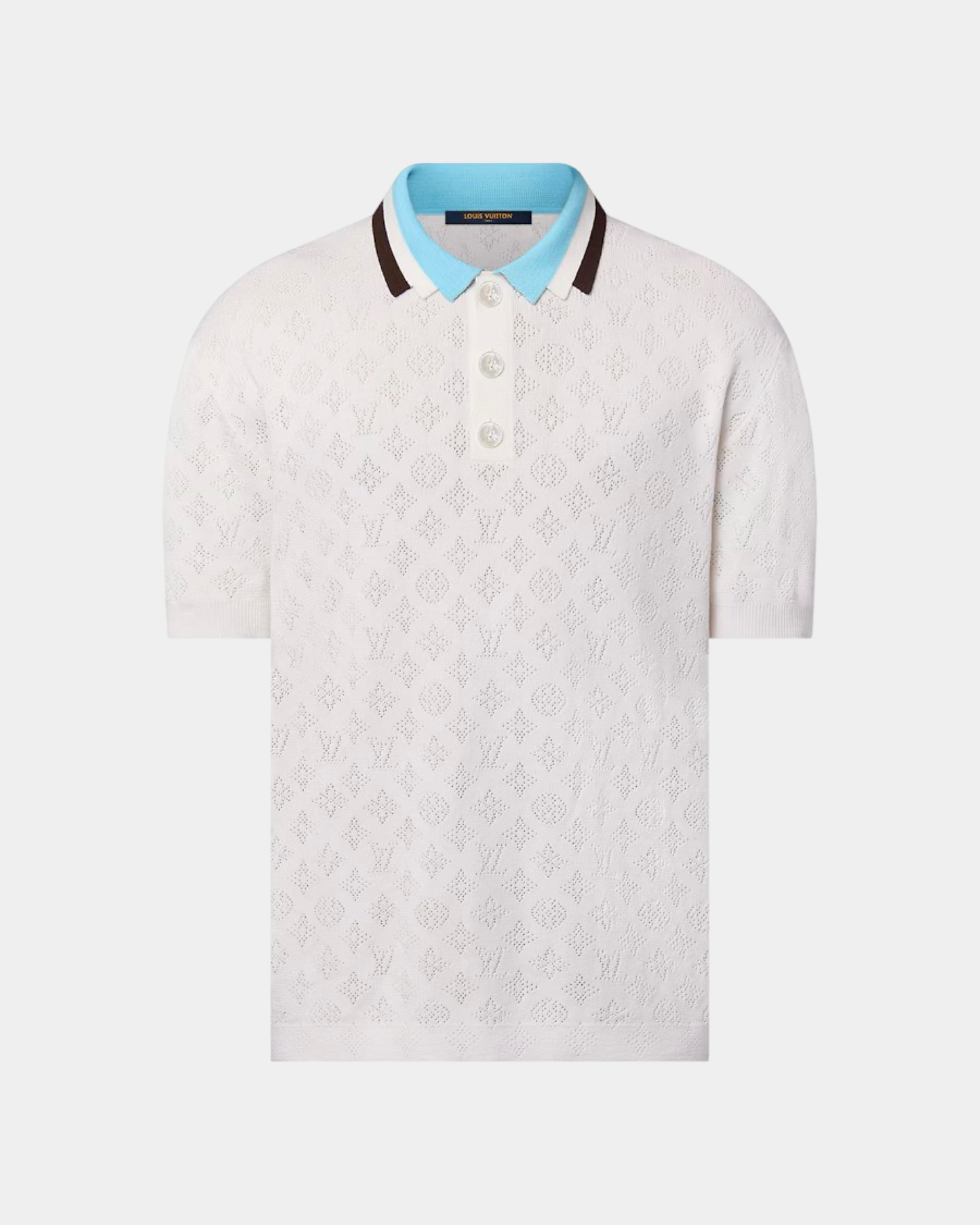 Louis Vuitton Monogram Pointelle Short-Sleeved Cotton Polo - Creps City