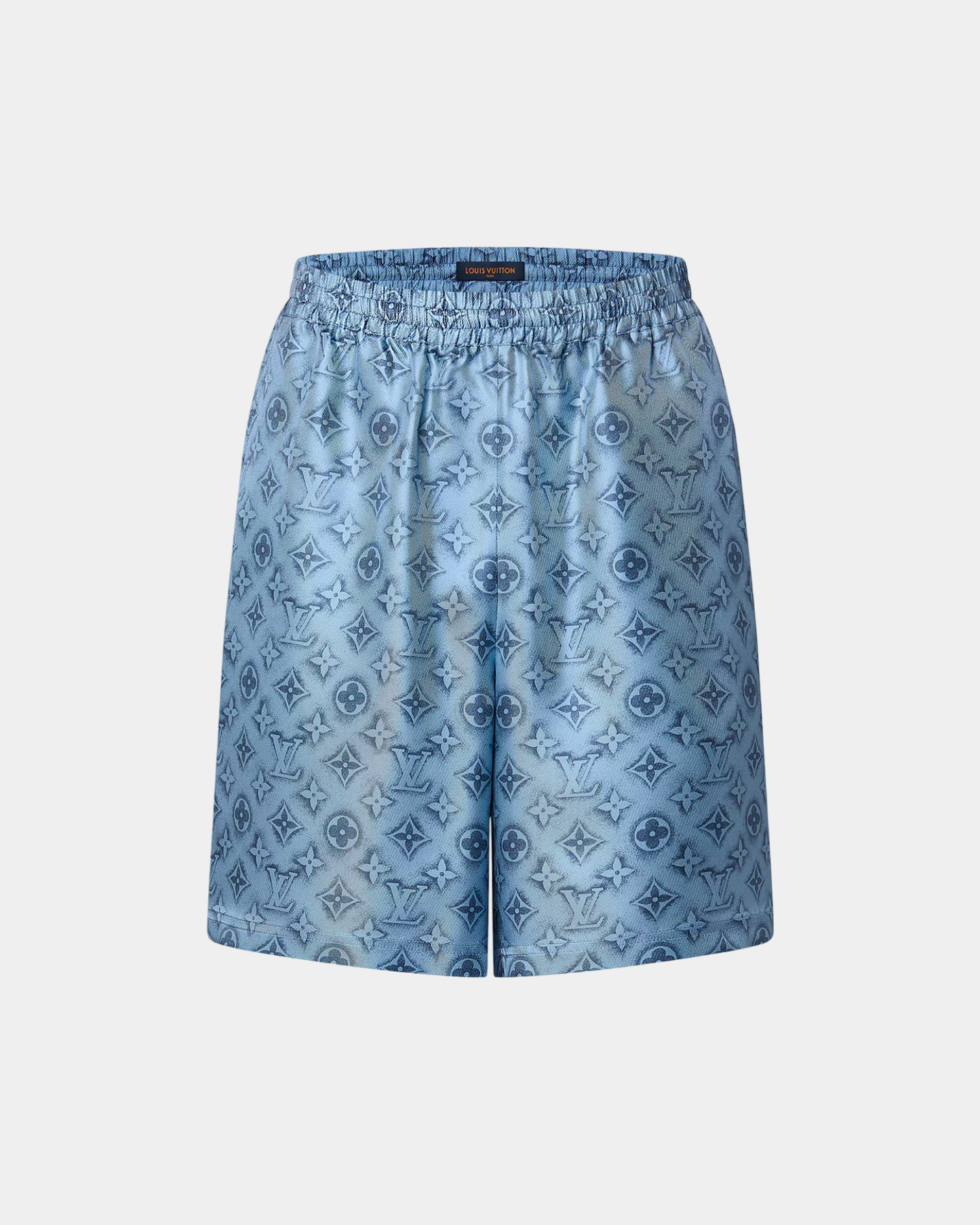 Louis Vuitton Monogram Silk Shorts Luxury Blue - Creps City