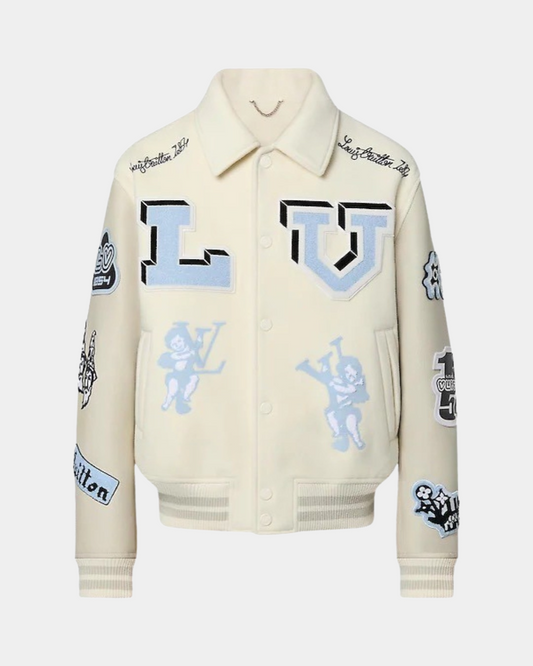 Louis Vuitton Multi-Patches Mixed Leather Varsity Blouson - Creps City