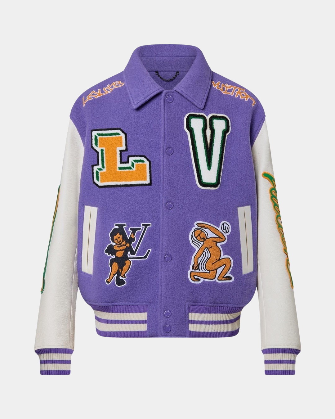Louis Vuitton Multi-Patches Mixed Leather Varsity Blouson - Creps City