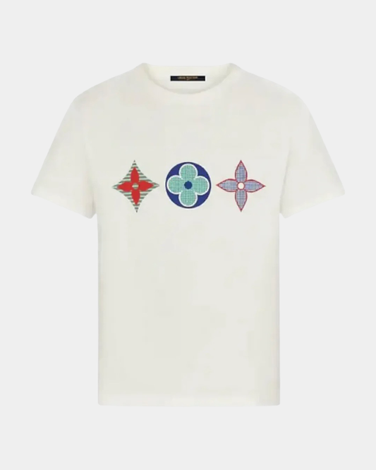 Louis Vuitton Multicolor Monogram Flower Logo T-Shirt - Creps City