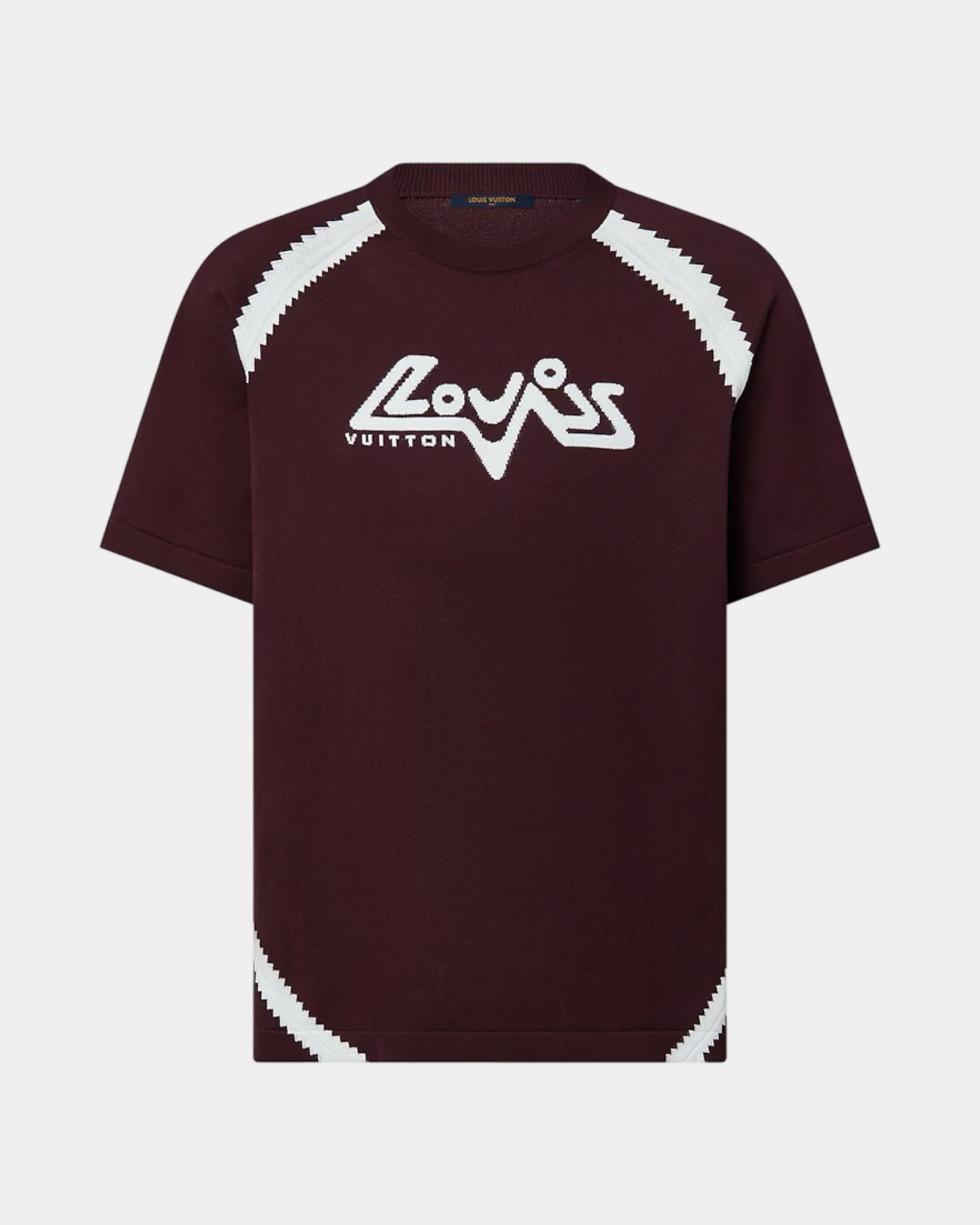 Louis Vuitton Short-Sleeved Cotton Intarsia Crewneck - Creps City