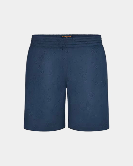 Louis Vuitton Signature Swim Board Shorts Bleu Nuit - Creps City
