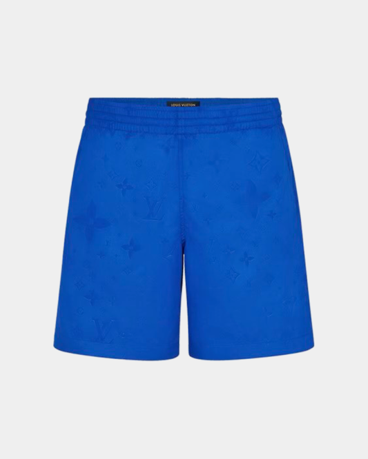Louis Vuitton Signature Swim Board Shorts France Blue - Creps City