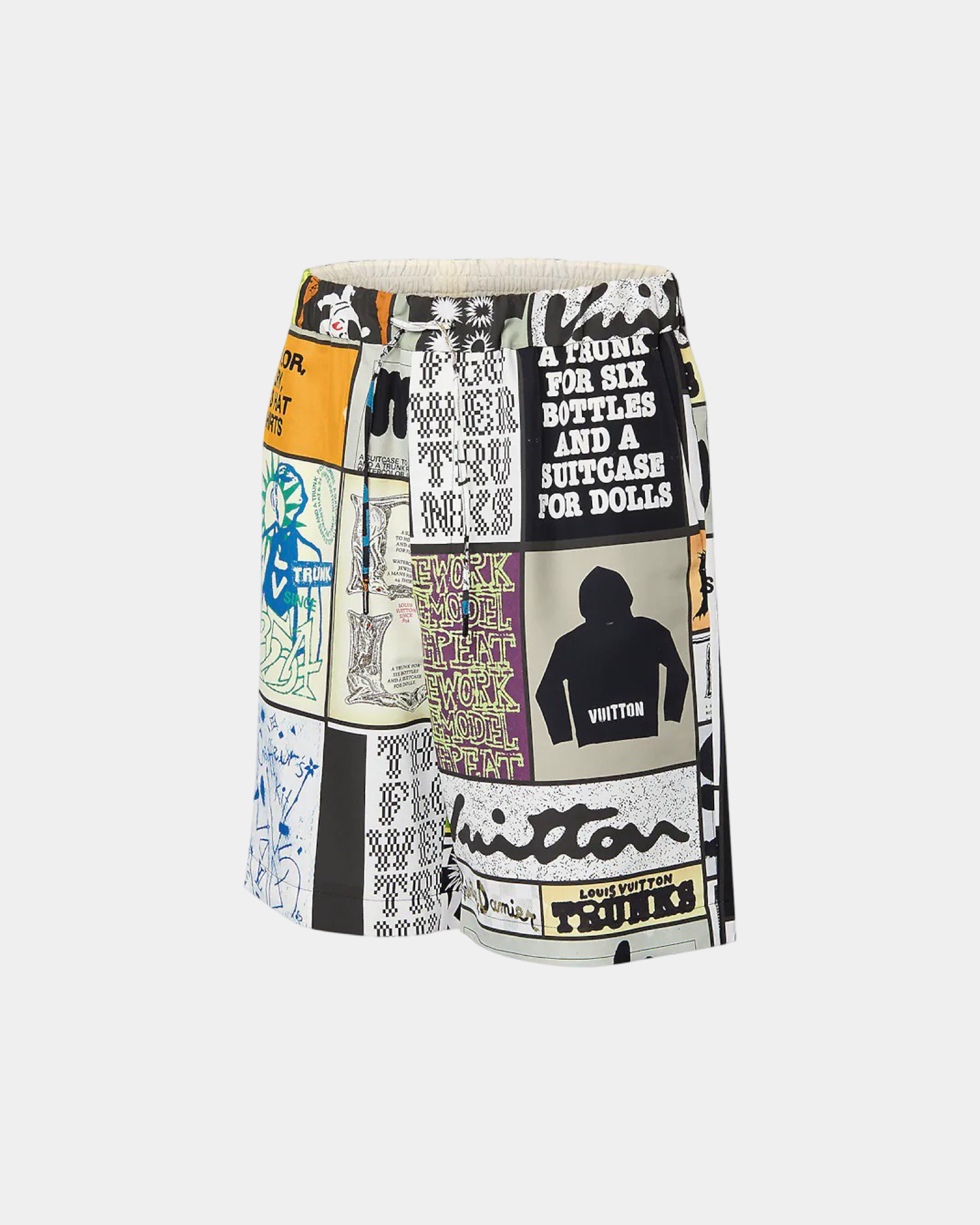 Louis Vuitton Silk Blend Printed Drawstring Shorts - Creps City
