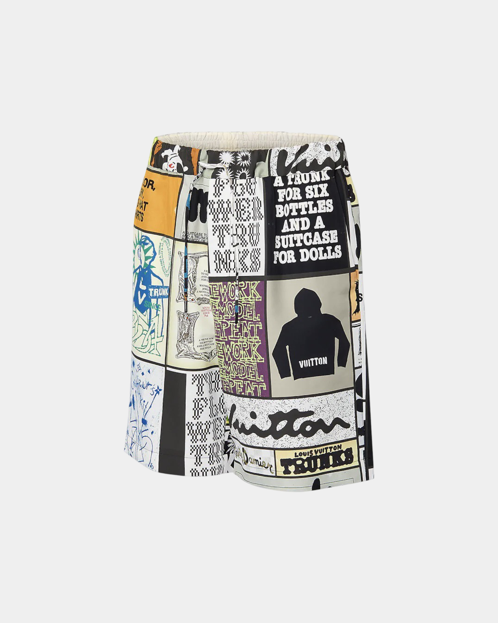 Louis Vuitton Silk Blend Printed Drawstring Shorts - Creps City