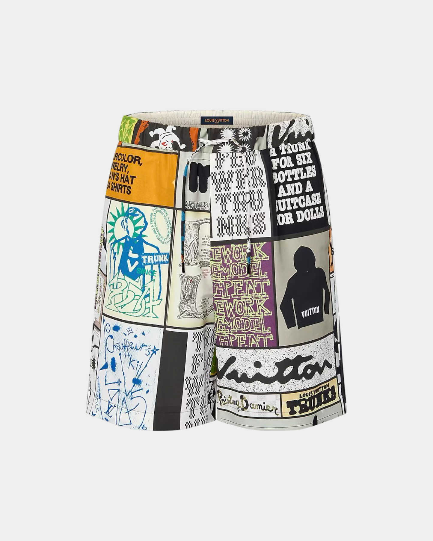 Louis Vuitton Silk Blend Printed Drawstring Shorts - Creps City