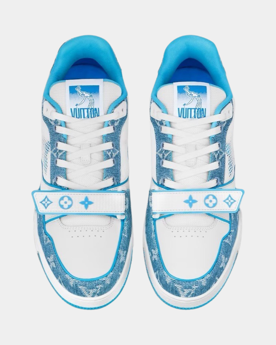 Louis Vuitton Trainer Monogram Blue Denim - Creps City