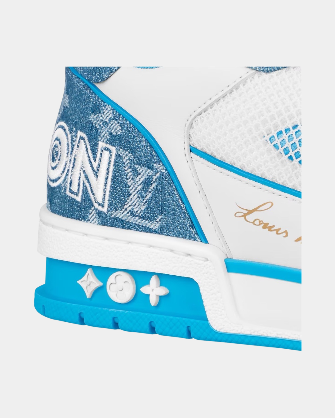 Louis Vuitton Trainer Monogram Blue Denim - Creps City