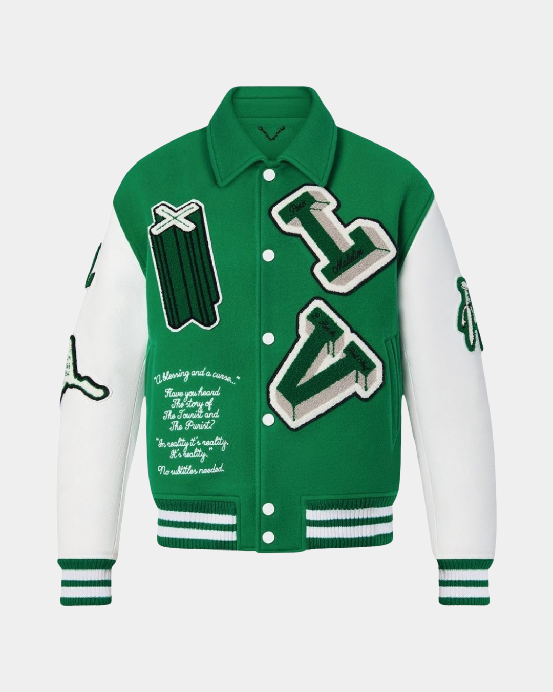 Louis Vuitton Varsity Leather Jacket - Creps City