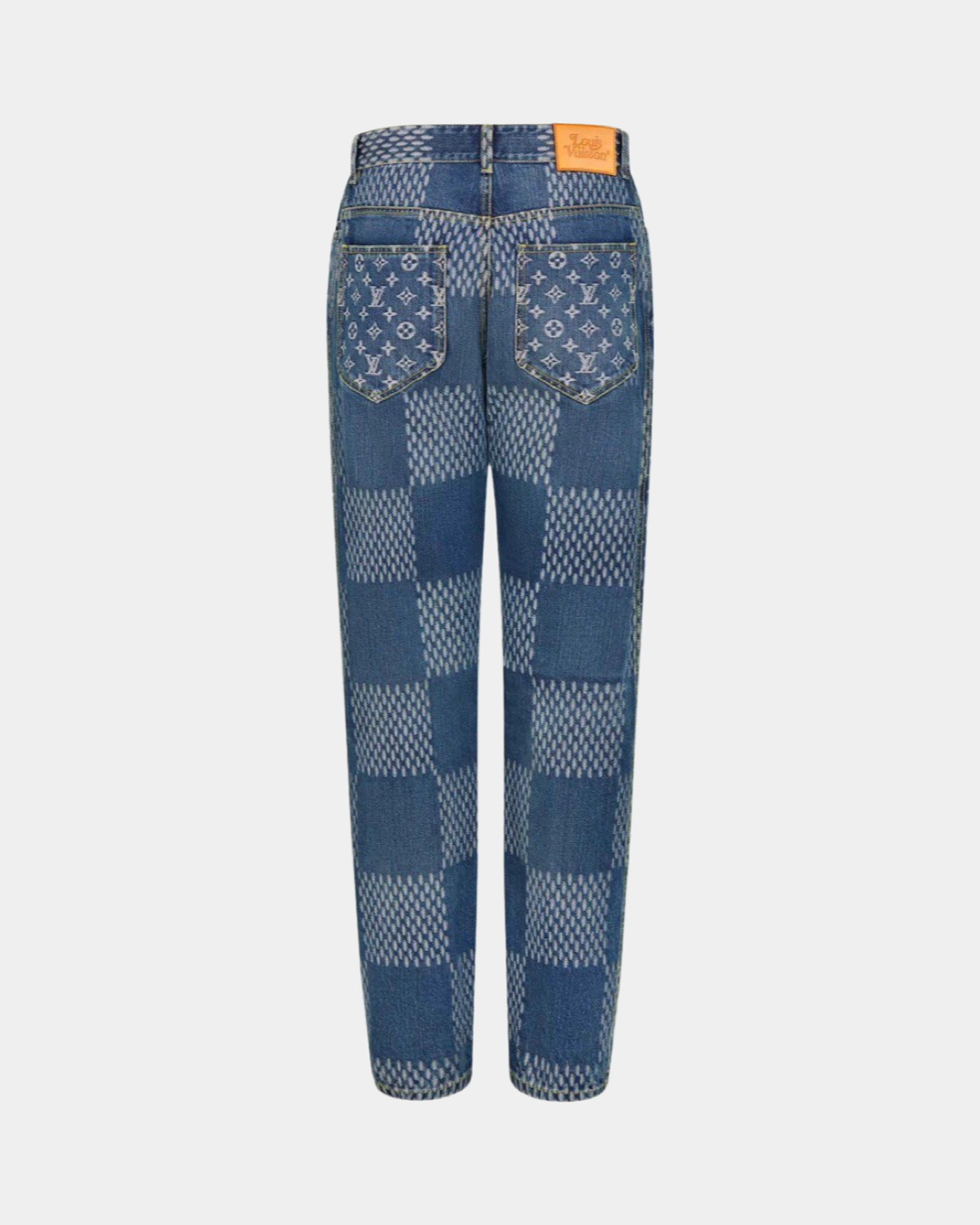 Louis Vuitton x Nigo Giant Damier Waves MNGM Denim Pants Indigo - Creps City