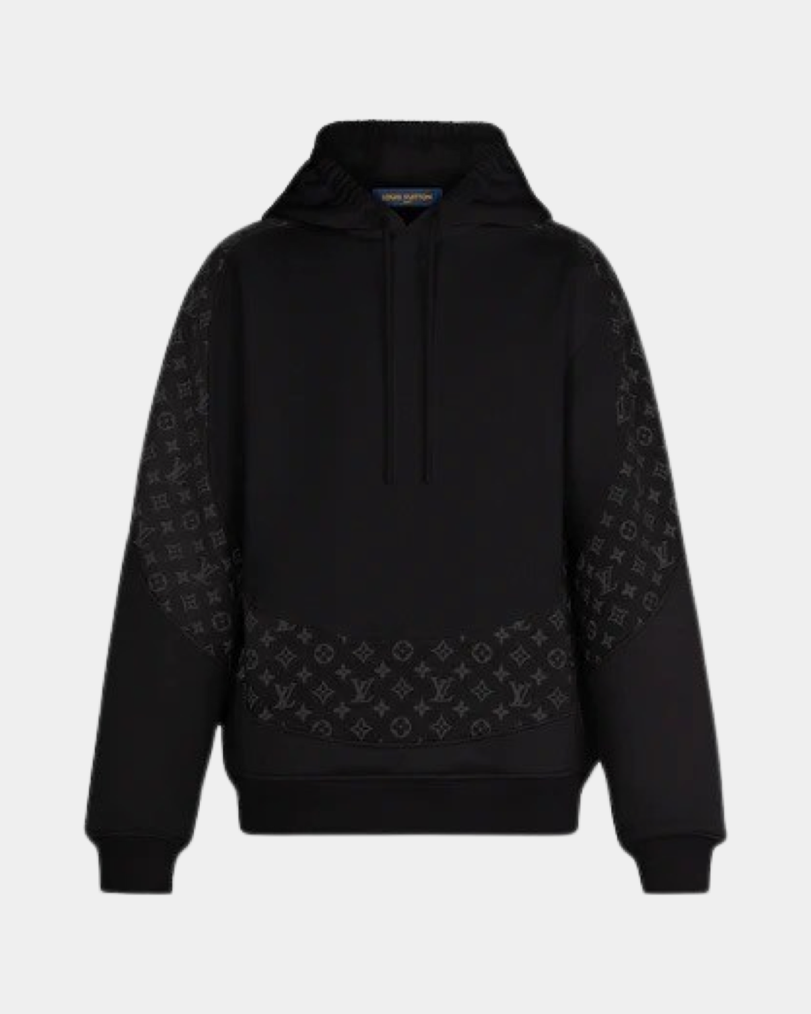 Monogram Circle Cut Hoodie Black - Creps City