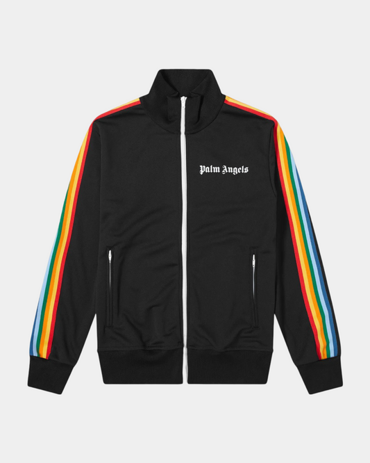 Palm Angels Rainbow Track Jacket 'Black' - Creps City