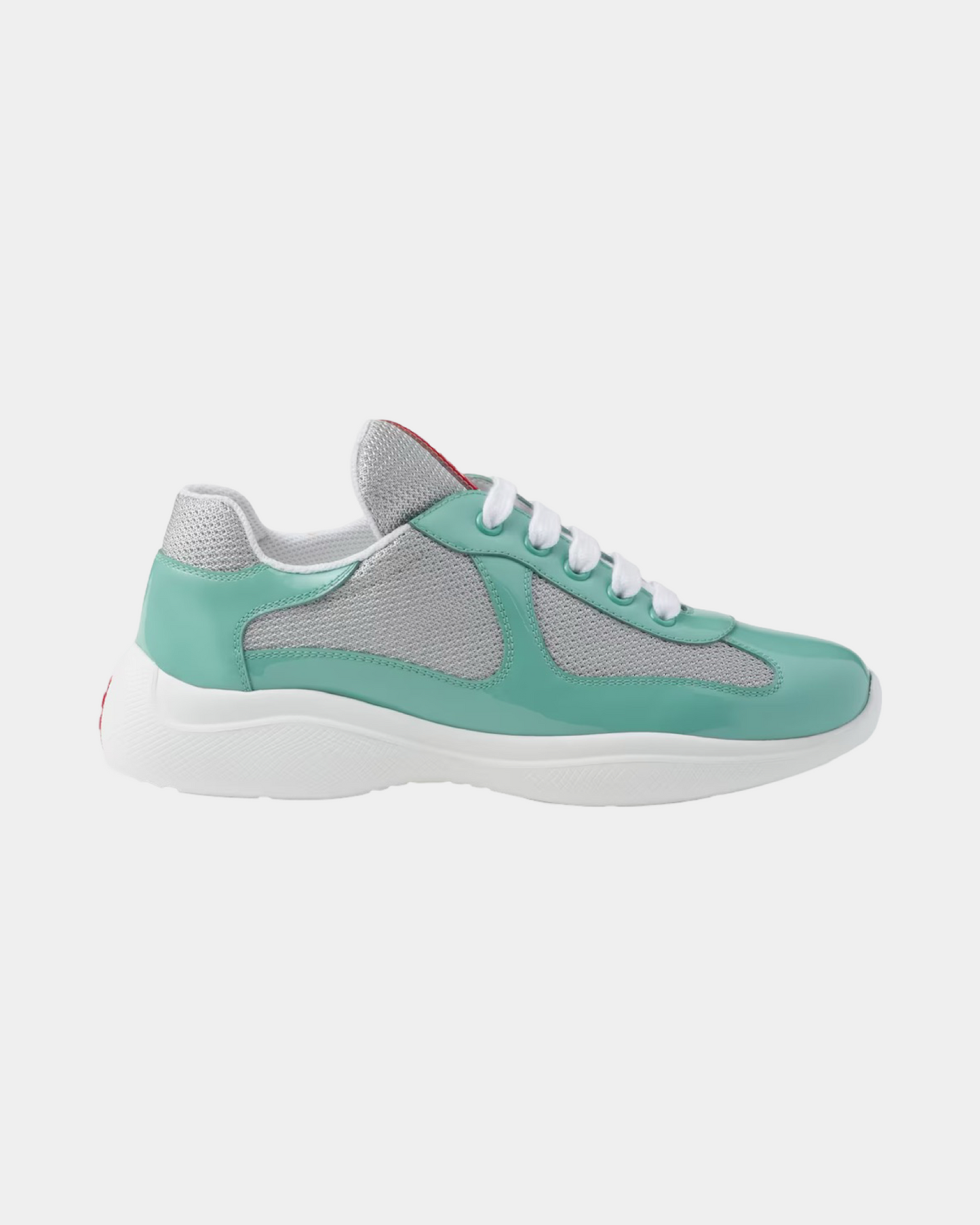 Patent Leather And Technical Fabric Prada America's Cup Sneaker - Creps City