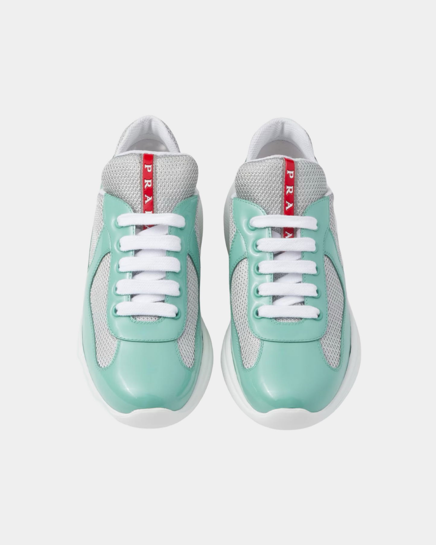 Patent Leather And Technical Fabric Prada America's Cup Sneaker - Creps City