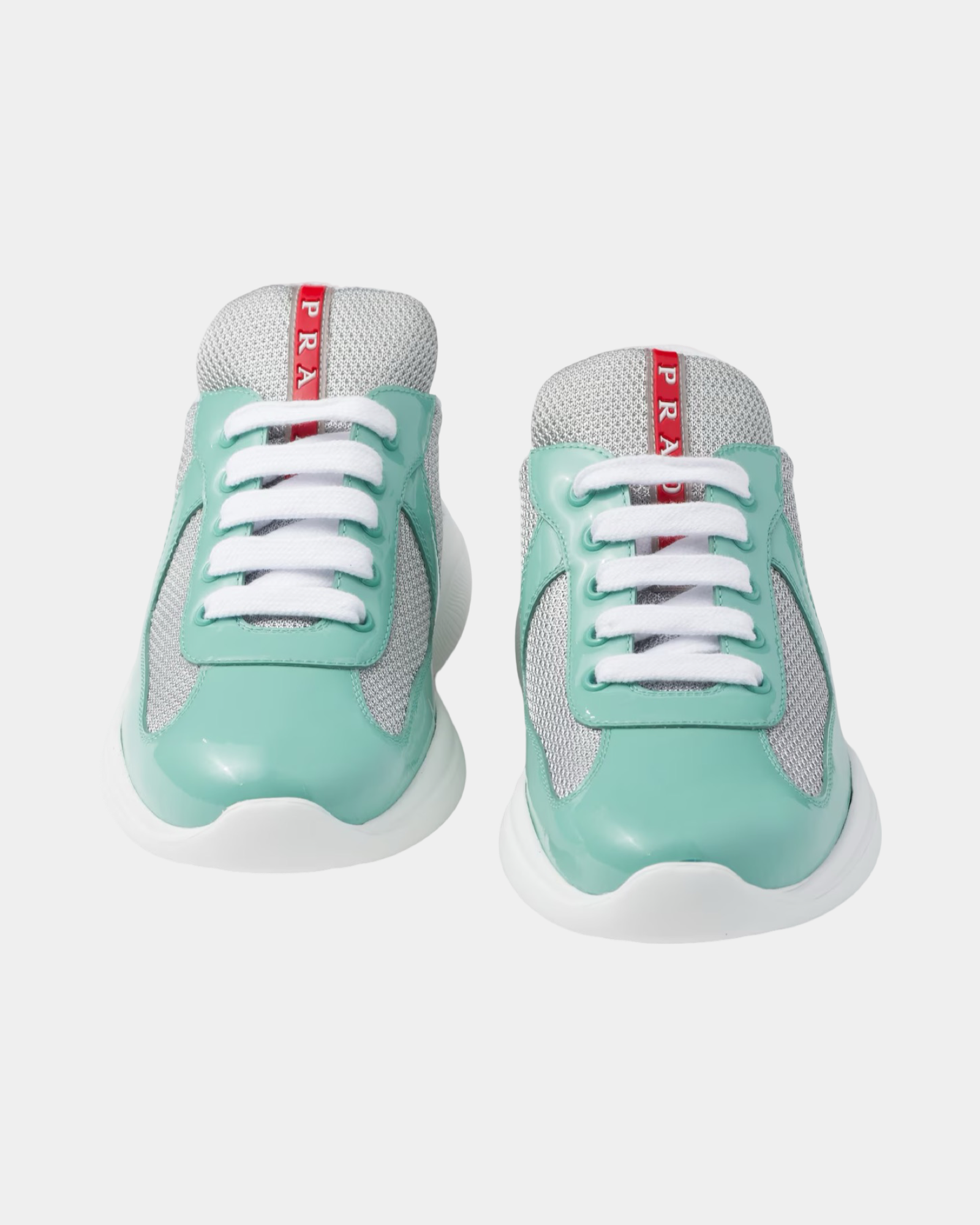 Patent Leather And Technical Fabric Prada America's Cup Sneaker - Creps City