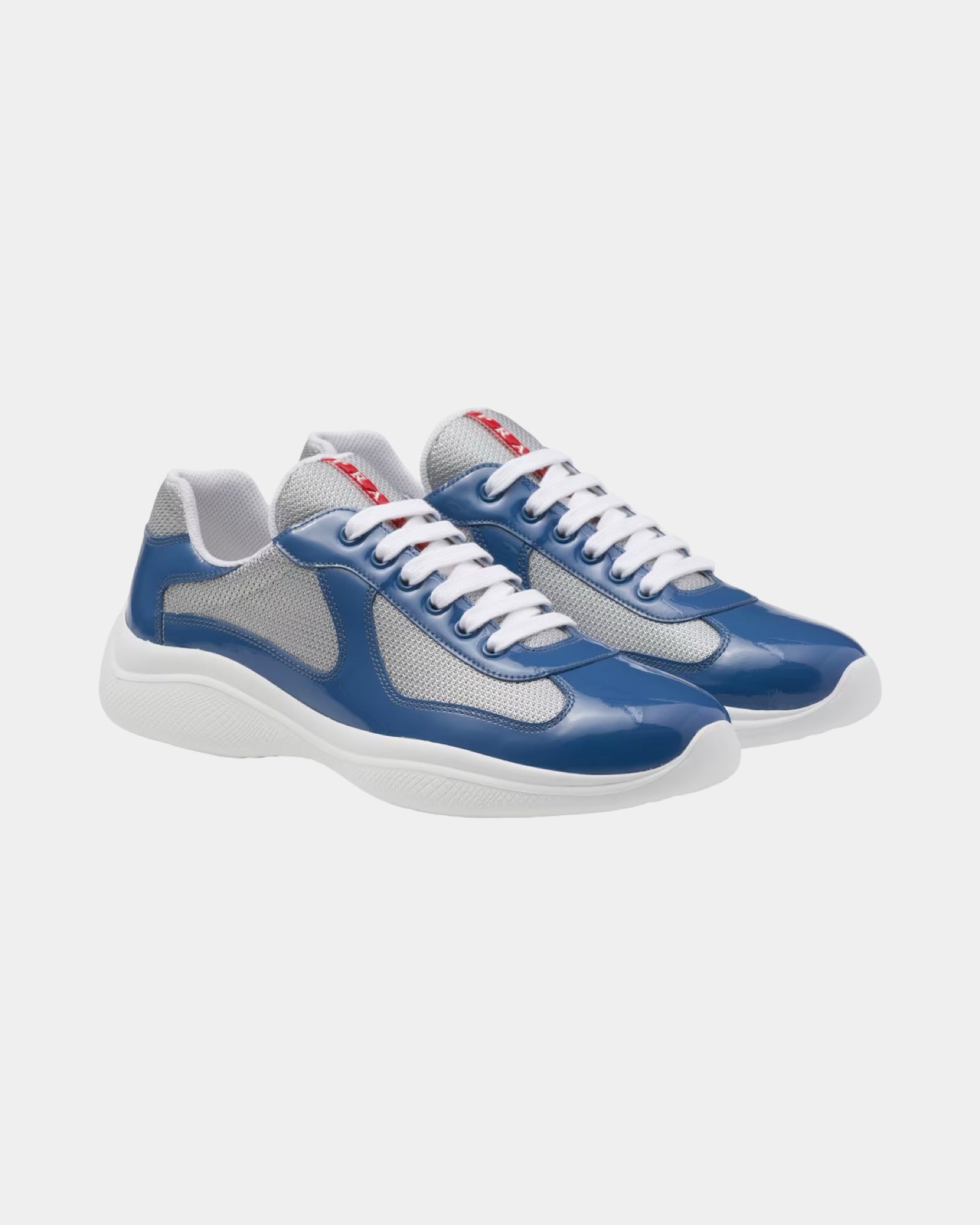 Patent Leather And Technical Fabric Prada America's Cup Sneaker - Creps City