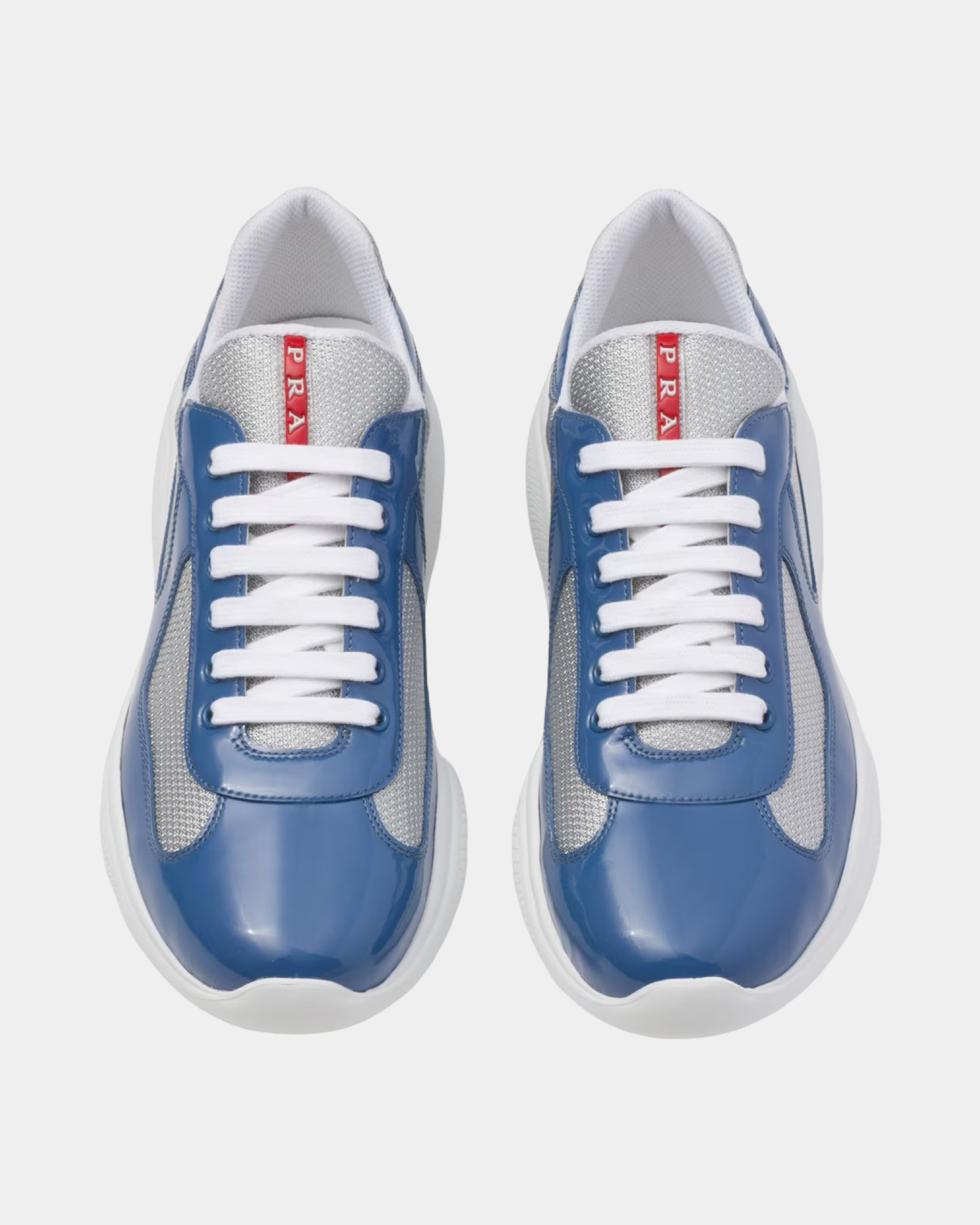 Patent Leather And Technical Fabric Prada America's Cup Sneaker - Creps City