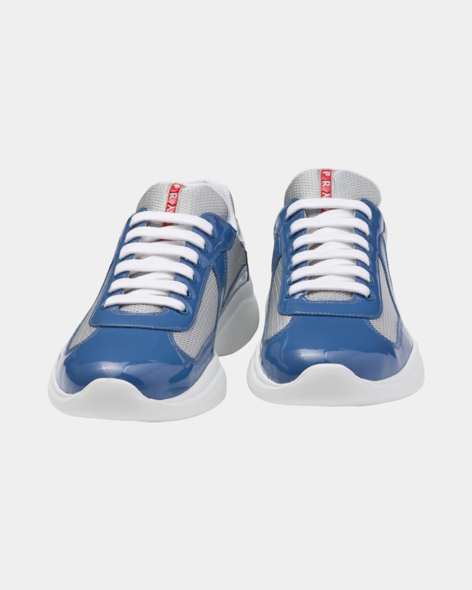 Patent Leather And Technical Fabric Prada America's Cup Sneaker - Creps City
