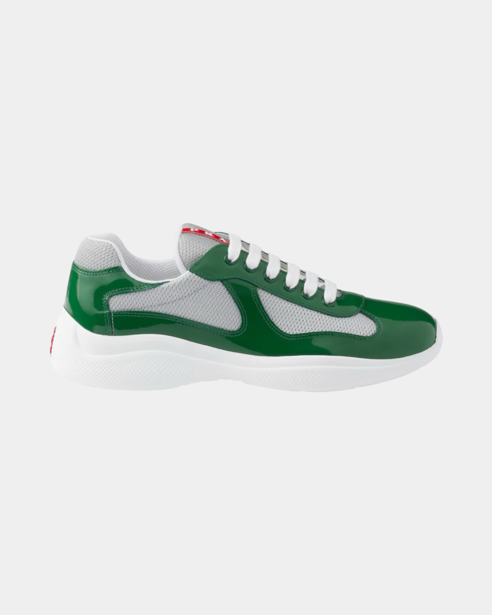 Patent Leather And Technical Fabric Prada America's Cup Sneaker - Creps City