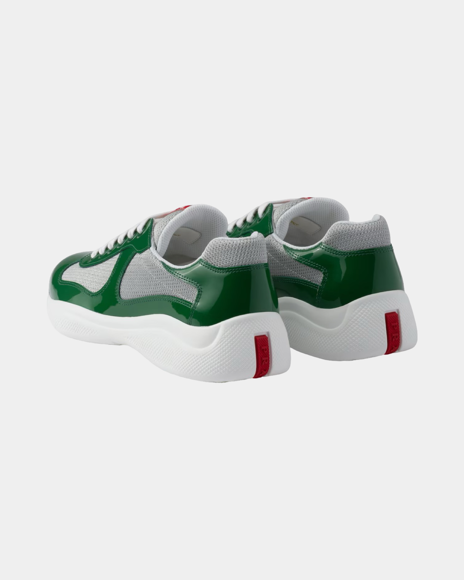 Patent Leather And Technical Fabric Prada America's Cup Sneaker - Creps City