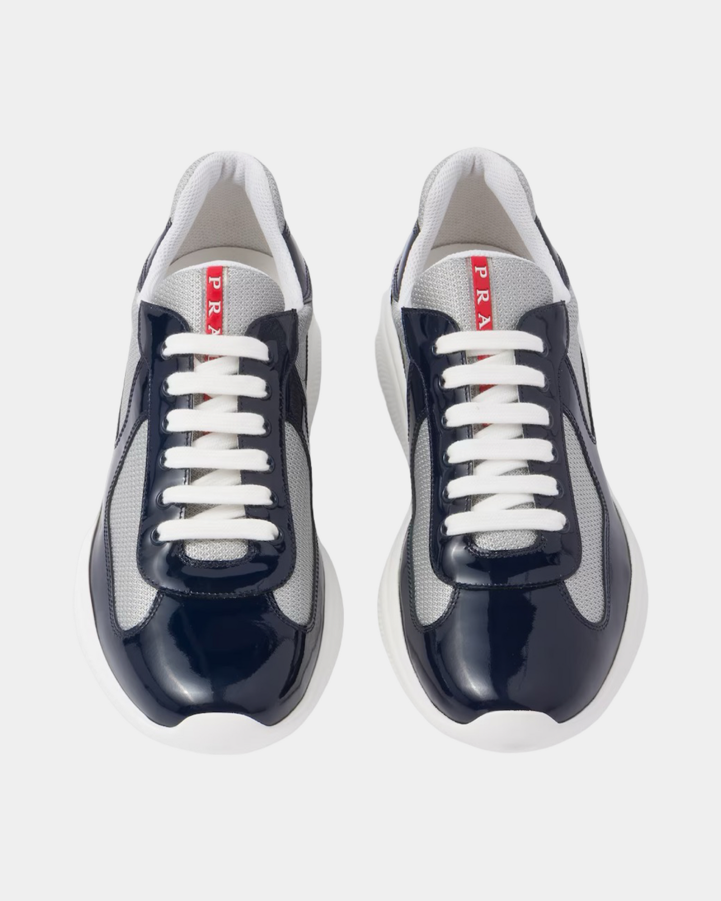 Patent Leather And Technical Fabric Prada America's Cup Sneaker - Creps City