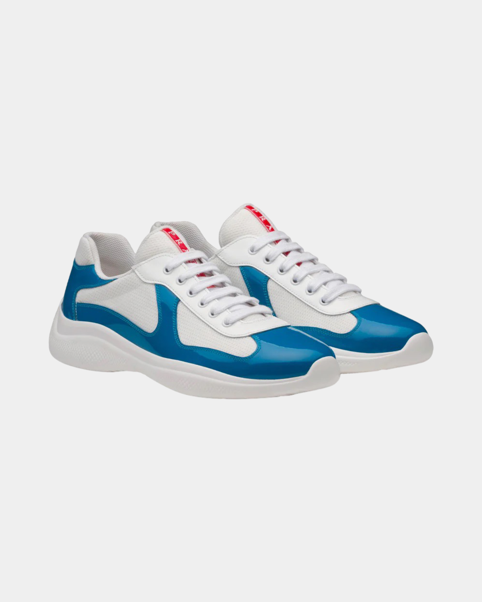 Patent Leather And Technical Fabric Prada America's Cup Sneaker - Creps City