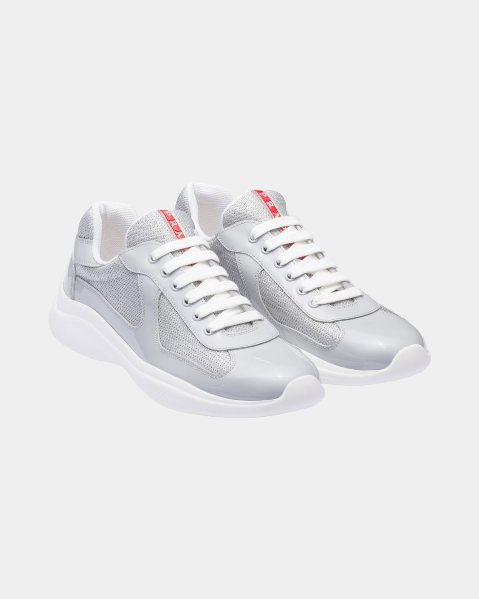 Patent Leather And Technical Fabric Prada America's Cup Sneaker - Creps City