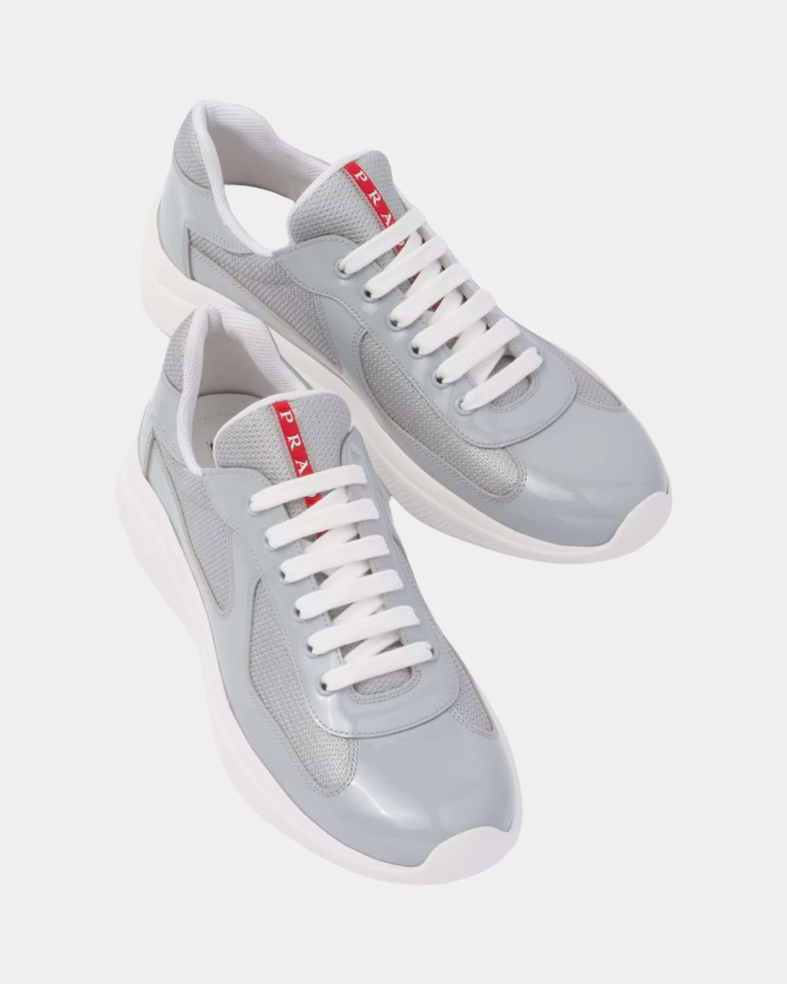 Patent Leather And Technical Fabric Prada America's Cup Sneaker - Creps City