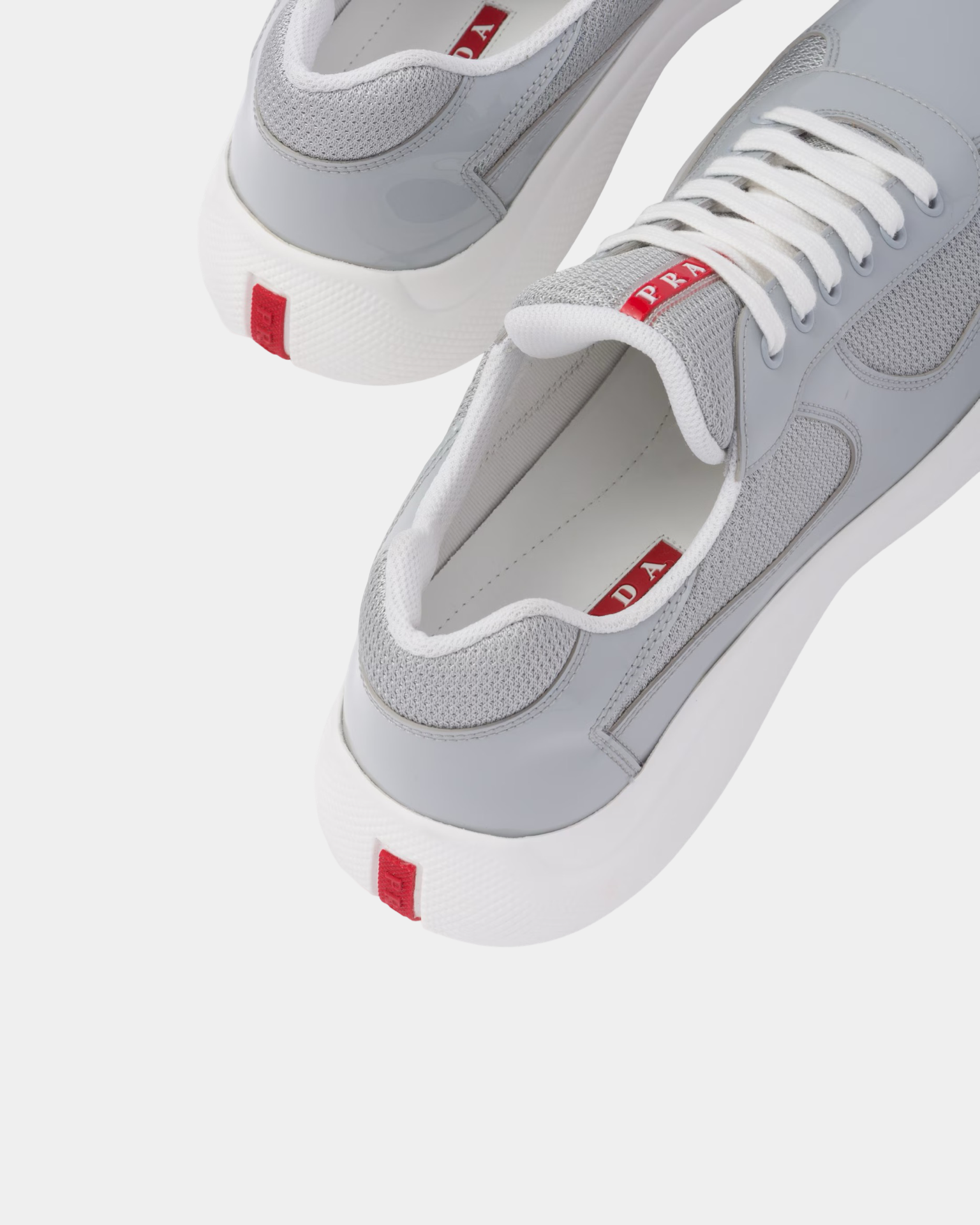 Patent Leather And Technical Fabric Prada America's Cup Sneaker - Creps City