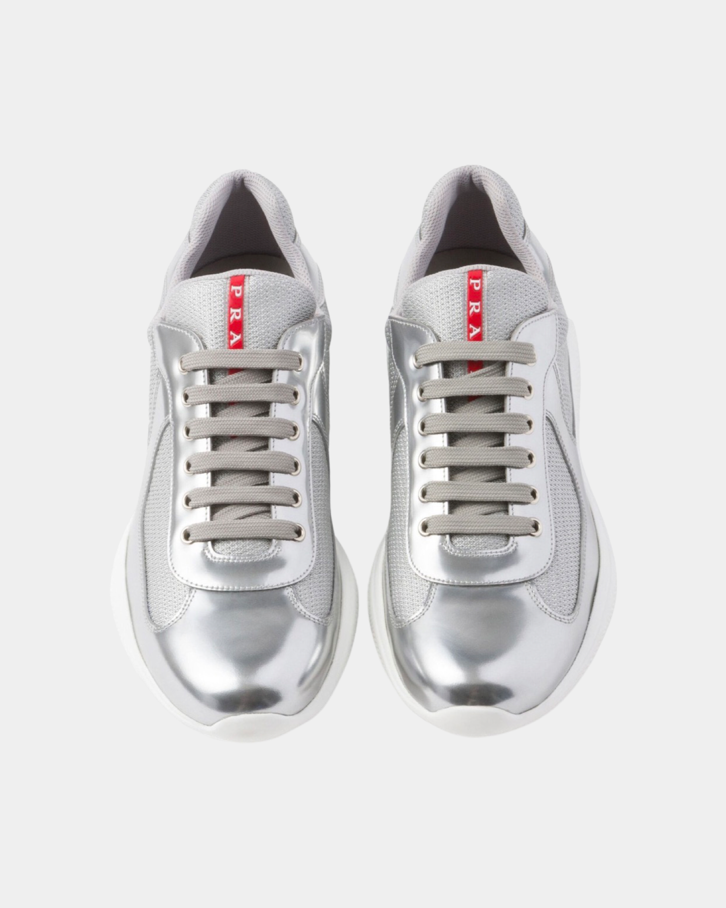 Patent Leather And Technical Fabric Prada America's Cup Sneaker - Creps City