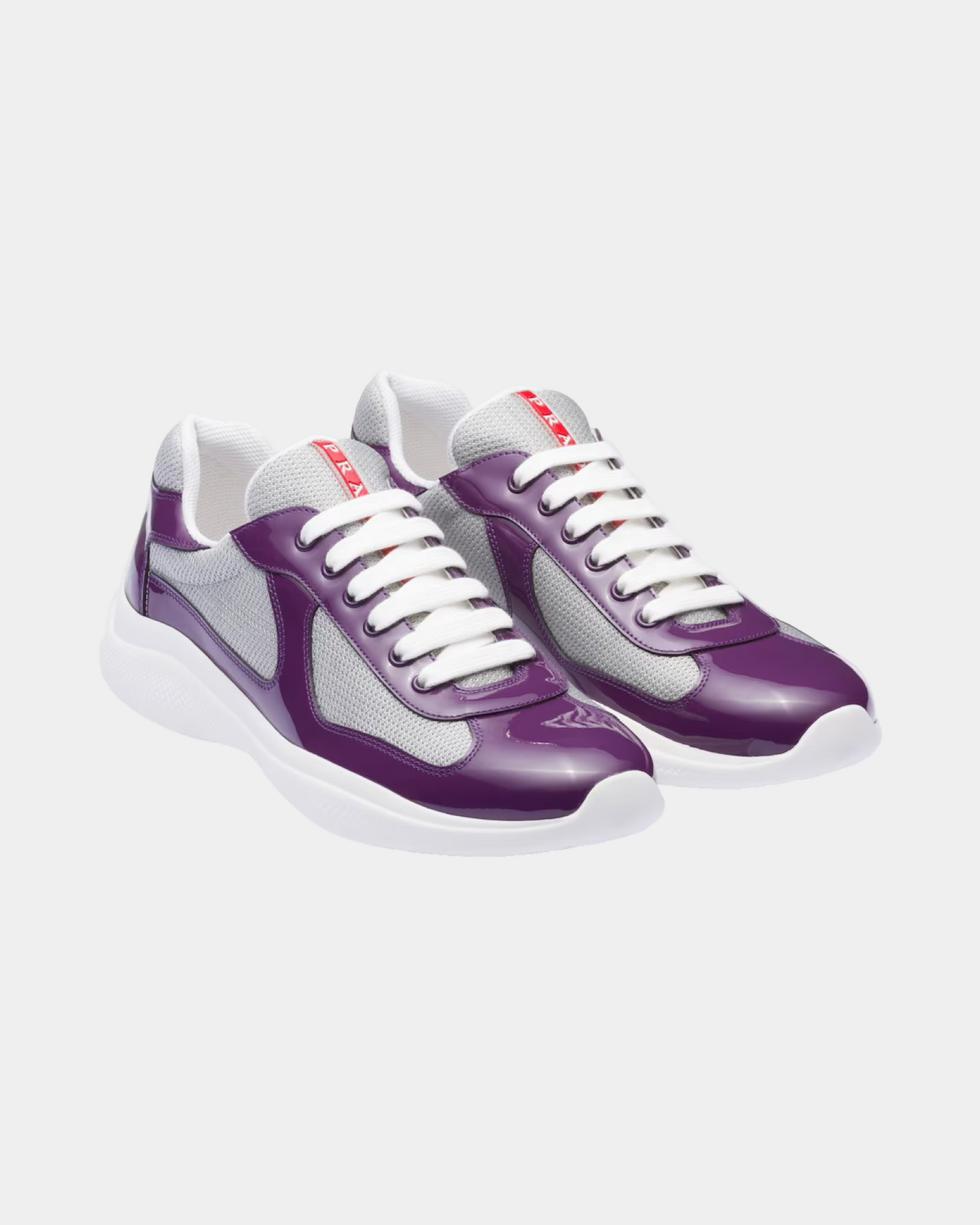 Patent Leather And Technical Fabric Prada America's Cup Sneaker - Creps City