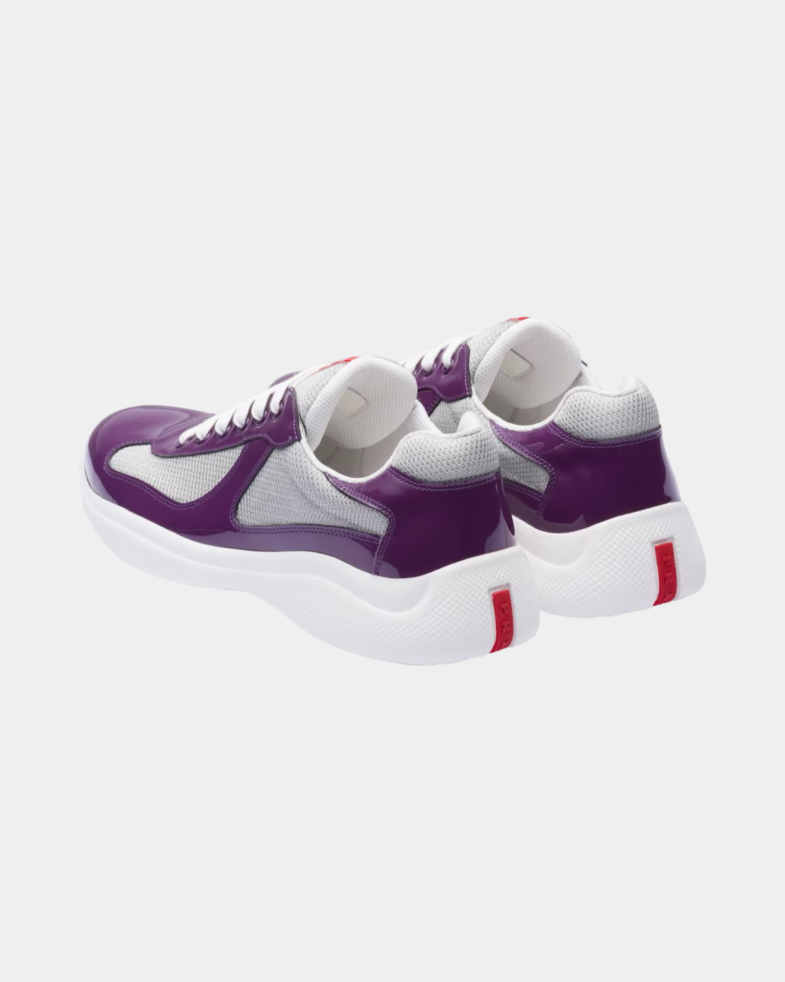 Patent Leather And Technical Fabric Prada America's Cup Sneaker - Creps City