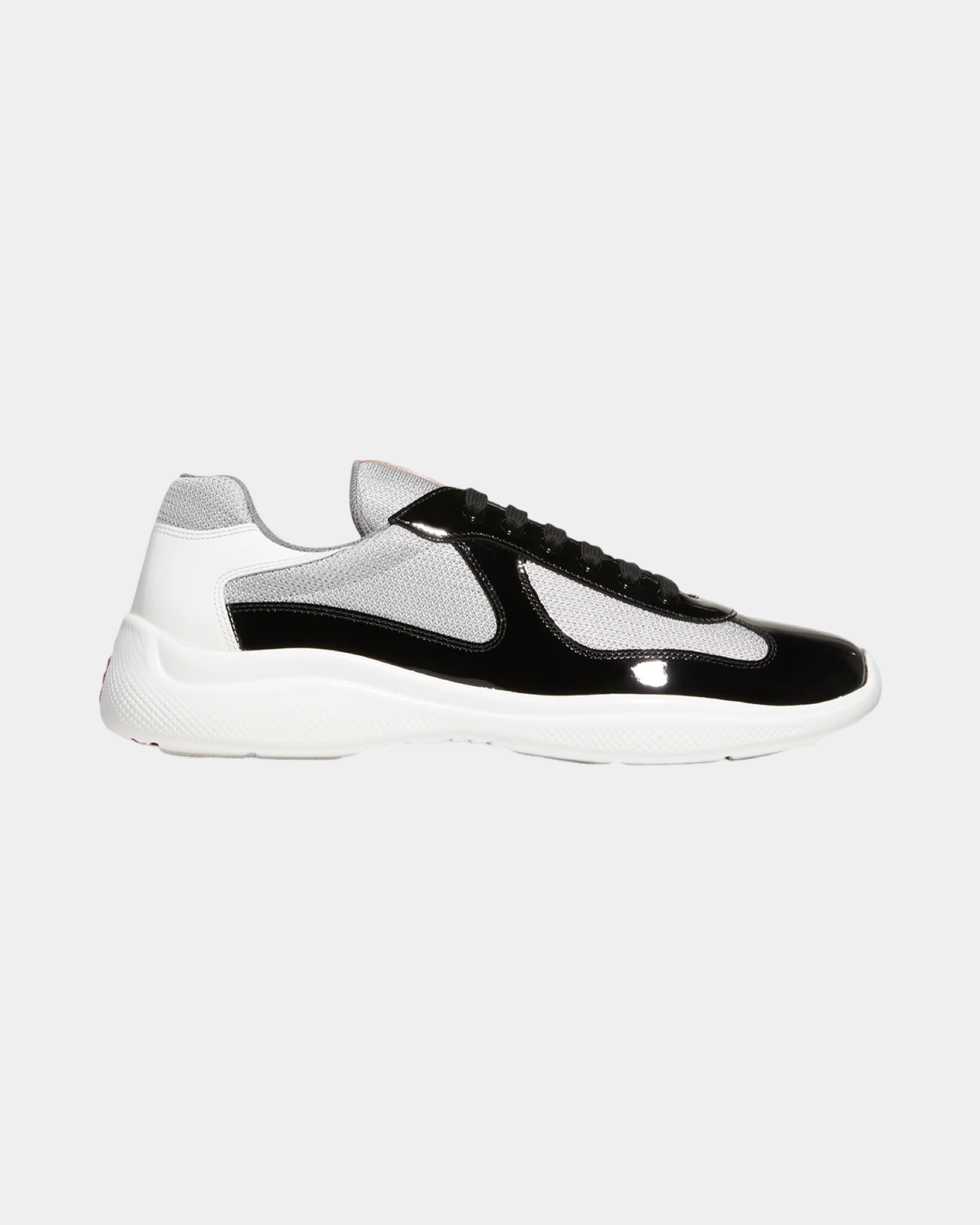 Patent Leather And Technical Fabric Prada America's Cup Sneaker - Creps City