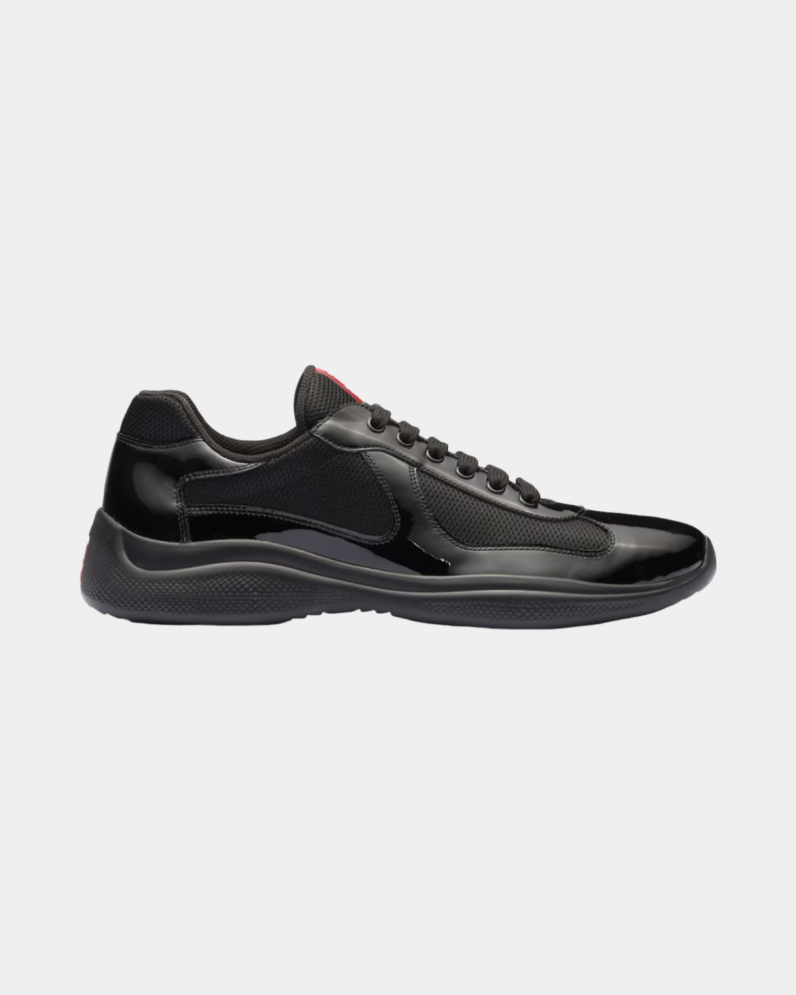Patent Leather And Technical Fabric Prada America's Cup Sneaker - Creps City