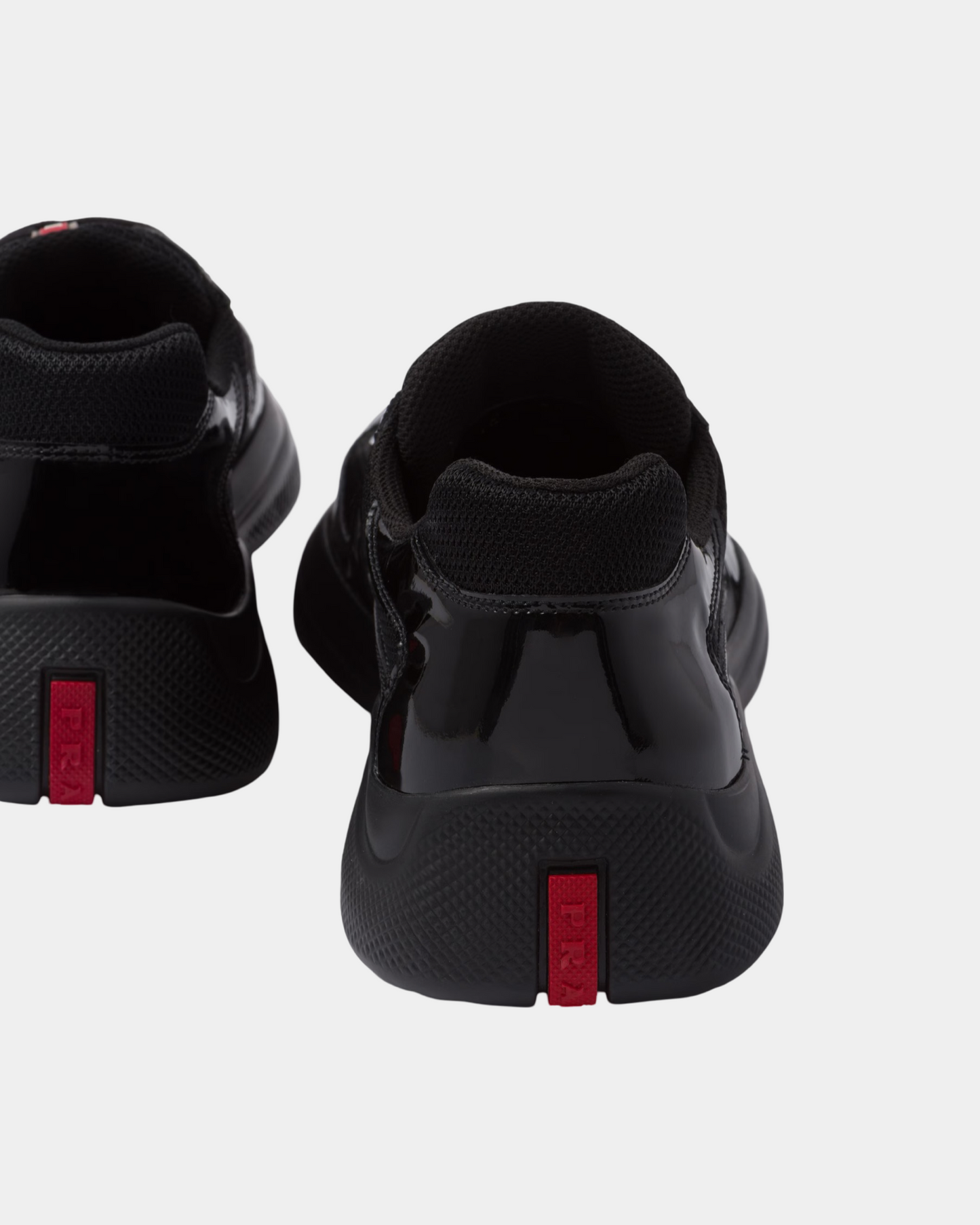Patent Leather And Technical Fabric Prada America's Cup Sneaker - Creps City
