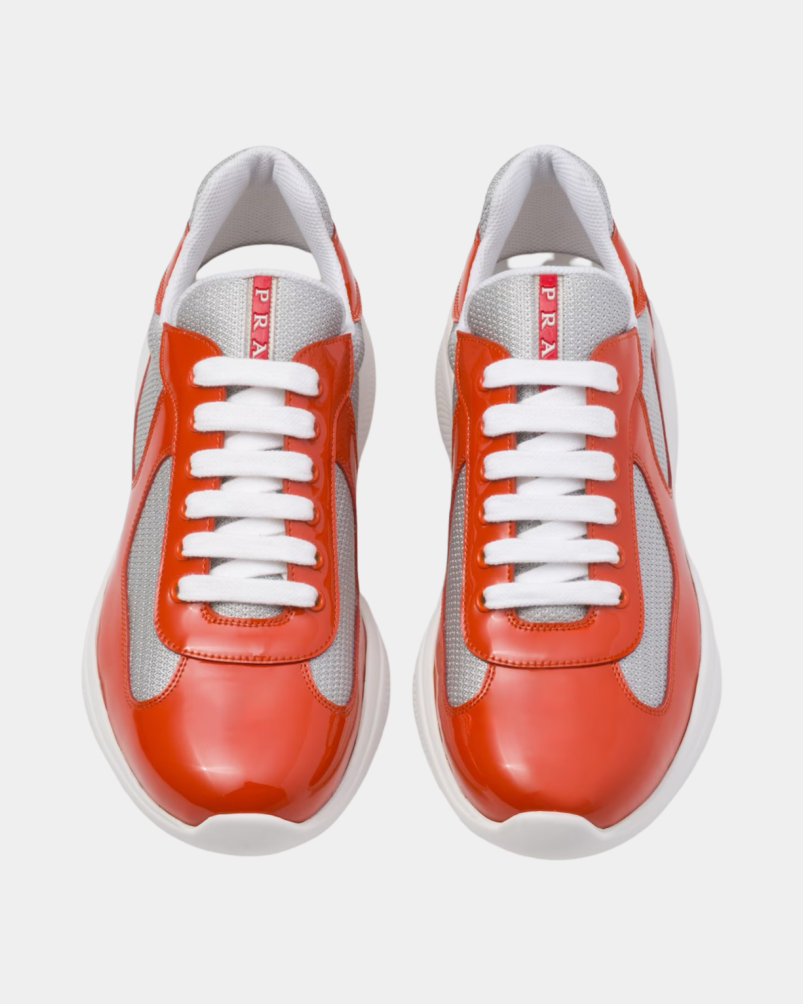Patent Leather And Technical Fabric Prada America's Cup Sneaker - Creps City