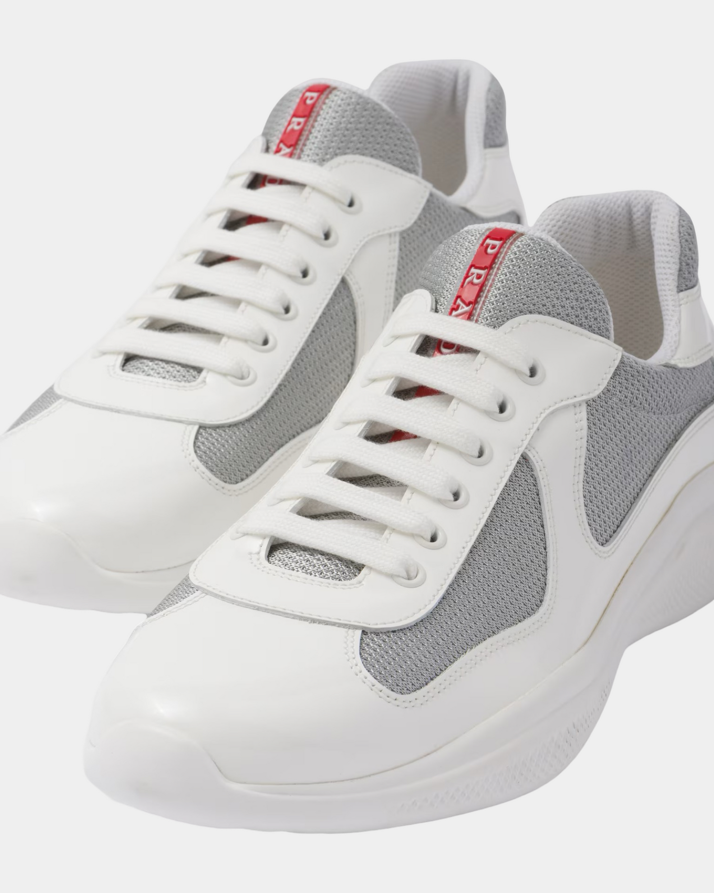 Patent Leather And Technical Fabric Prada America's Cup Sneaker - Creps City