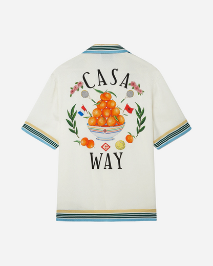 Casablanca Way Short Sleeve Silk Shirt 'Multicolour'