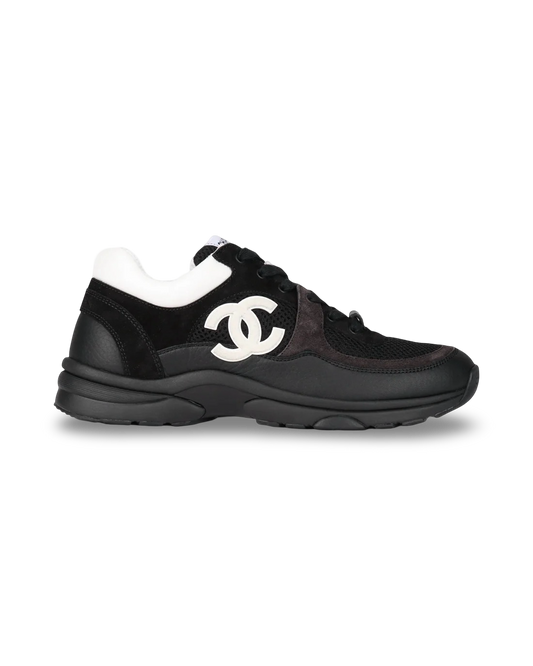 Chanel CC Logo Sneaker 'Black White'
