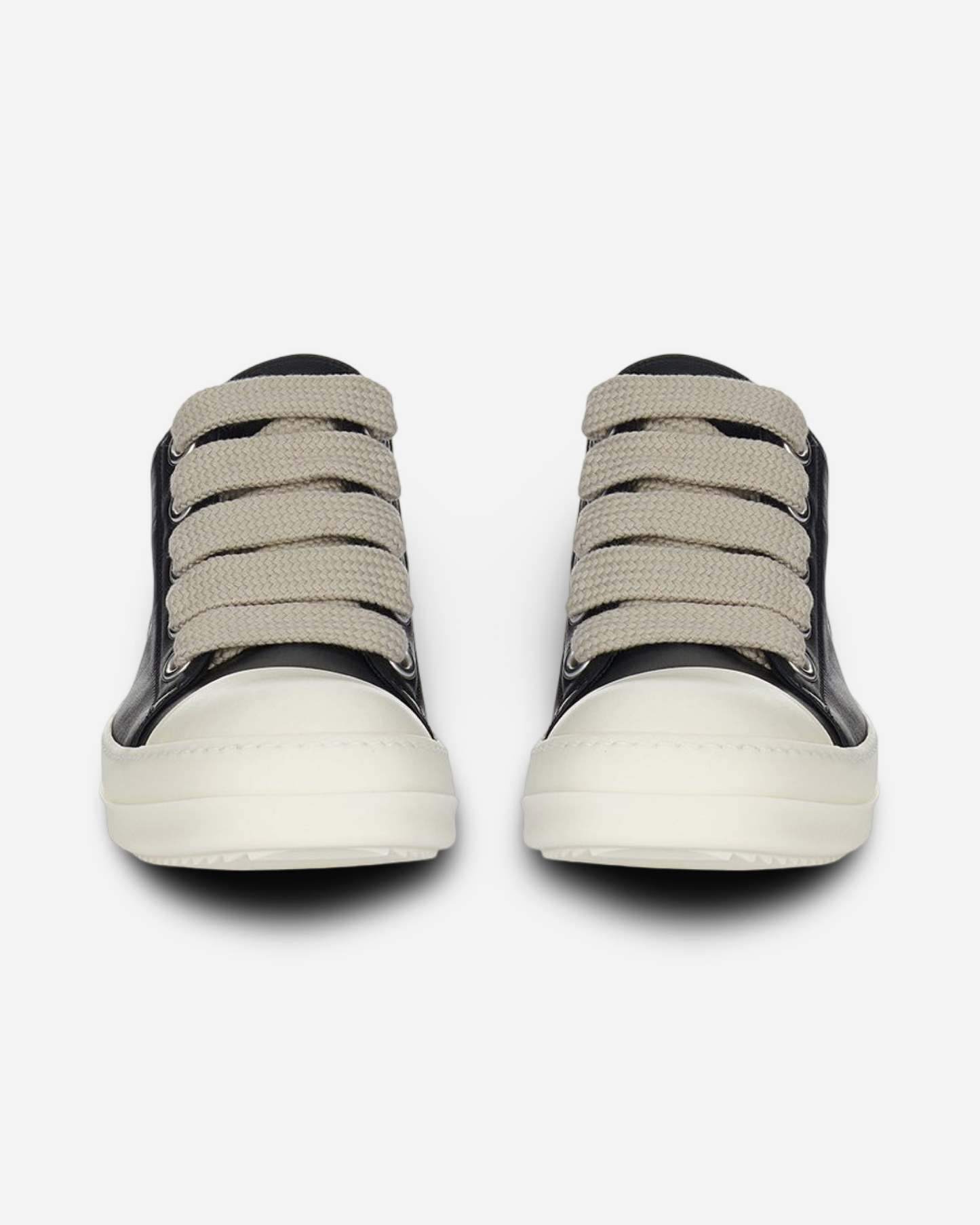 Rick Owens Porterville JumboLaced Low Top Leather Sneakers 'Black'