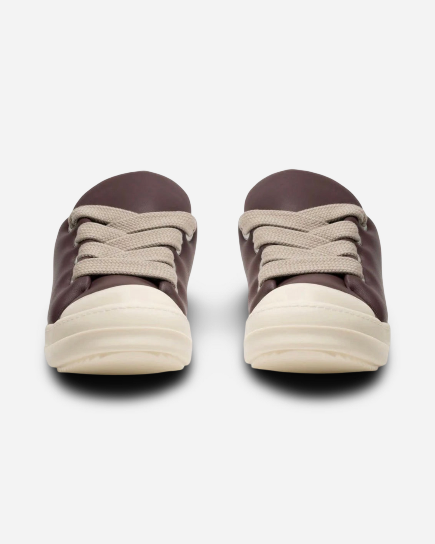 Rick Owens JumboLaced Padded Ramones Low Top Leather Sneakers 'Amethyst/Milk'