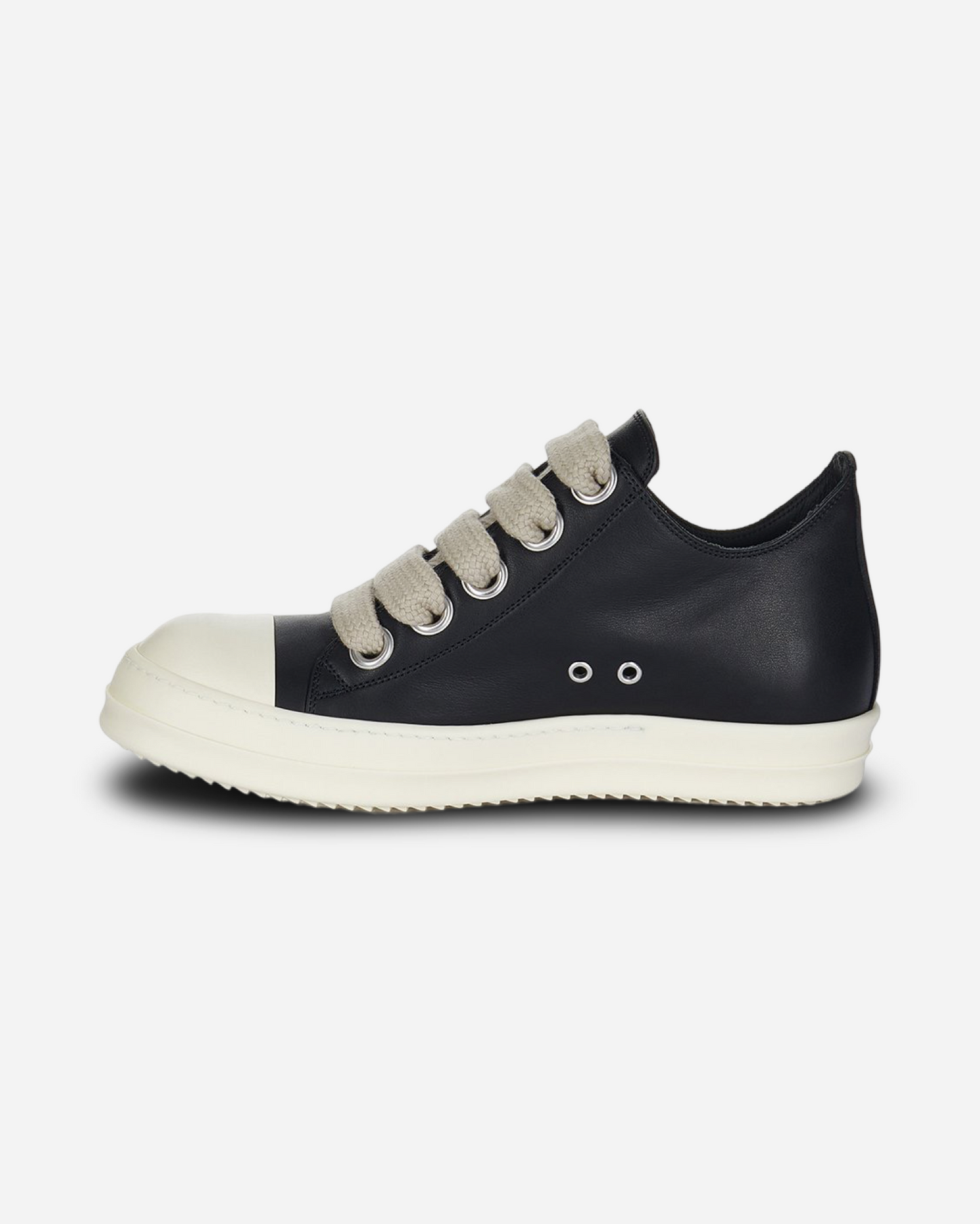 Rick Owens Porterville JumboLaced Low Top Leather Sneakers 'Black'