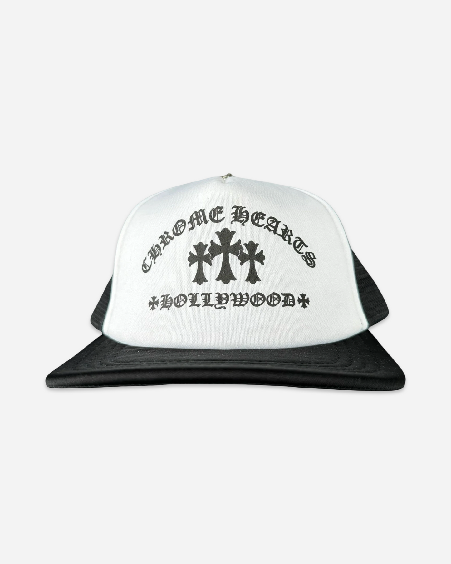 Chrome Hearts Hollywood Cross "King Taco" Trucker Hat 'White/Black'