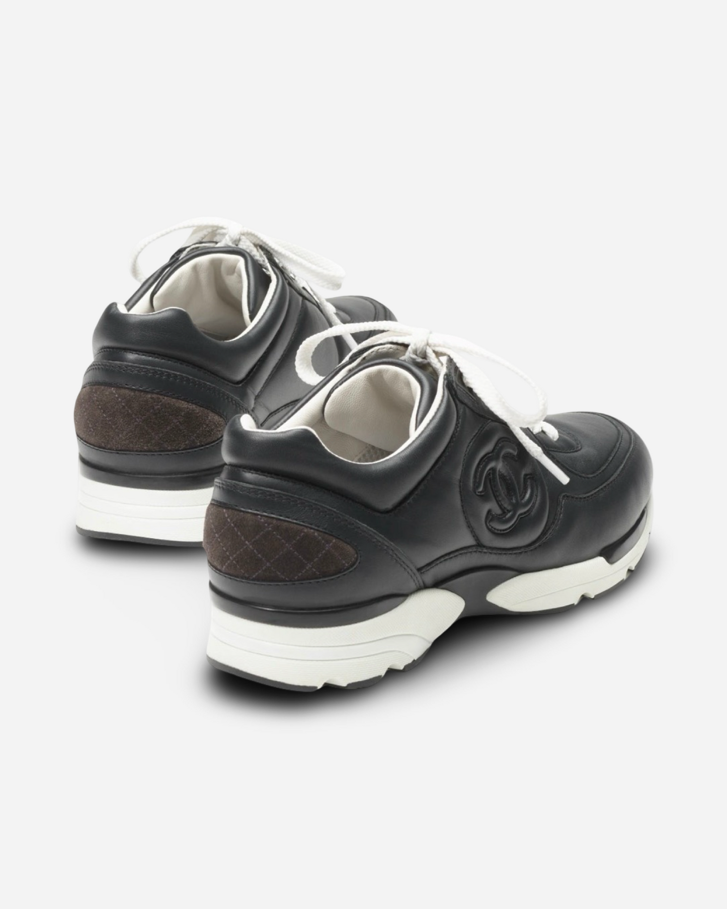 Chanel CC Logo Sneaker 'Calfskin Dark Grey'