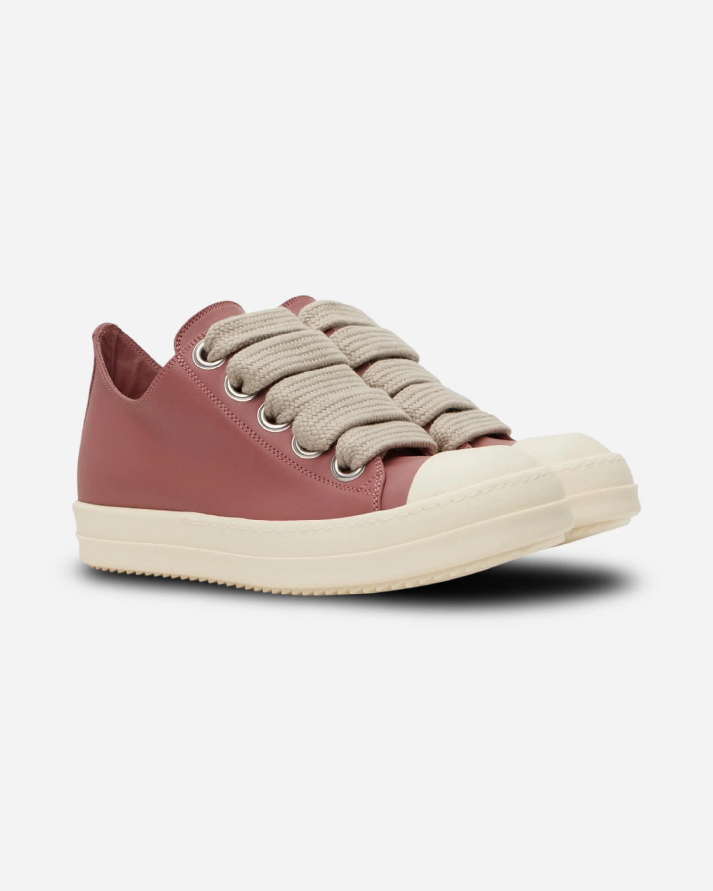 Rick Owens Porterville JumboLaced Low Top Leather Sneakers 'Pink'