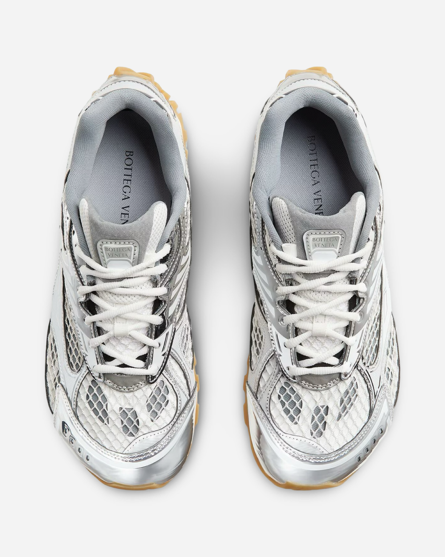 Bottega Veneta Orbit Sneaker 'Silver / White / Optic White Rubber'
