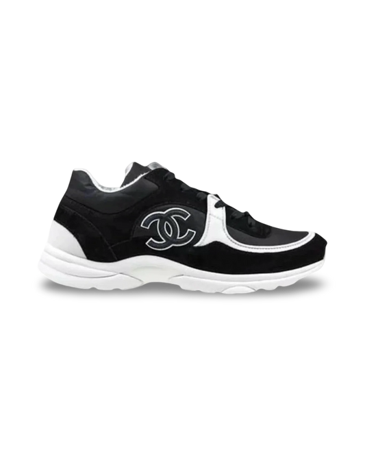 Chanel CC Logo Sneaker 'Black White Reflective'