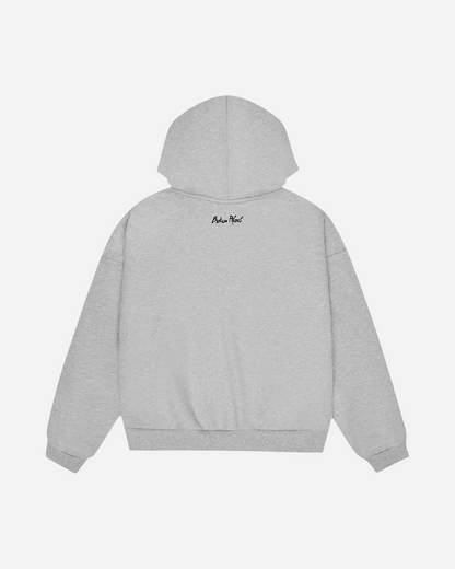 Broken Planet Sun Zip-Up Hoodie 'Heather Grey'