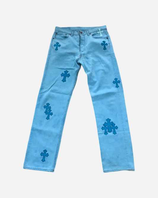 Chrome Hearts x Drake Levi's Cross Patch Denim (Miami Exclusive) 'Blue'